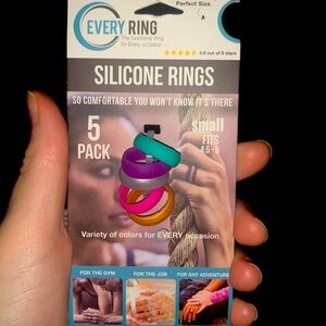 Every ring silicone ring set of 5 different colors- ($5 each or all 5 for $15)